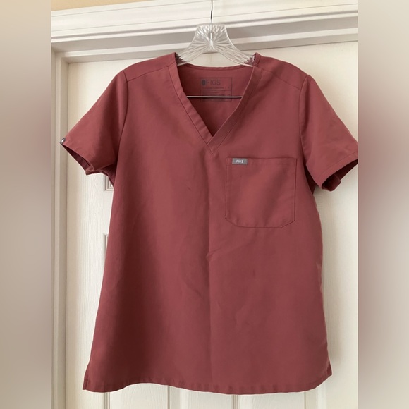 Figs Catarina Mauve Pink Scrub Top - Picture 1 of 5
